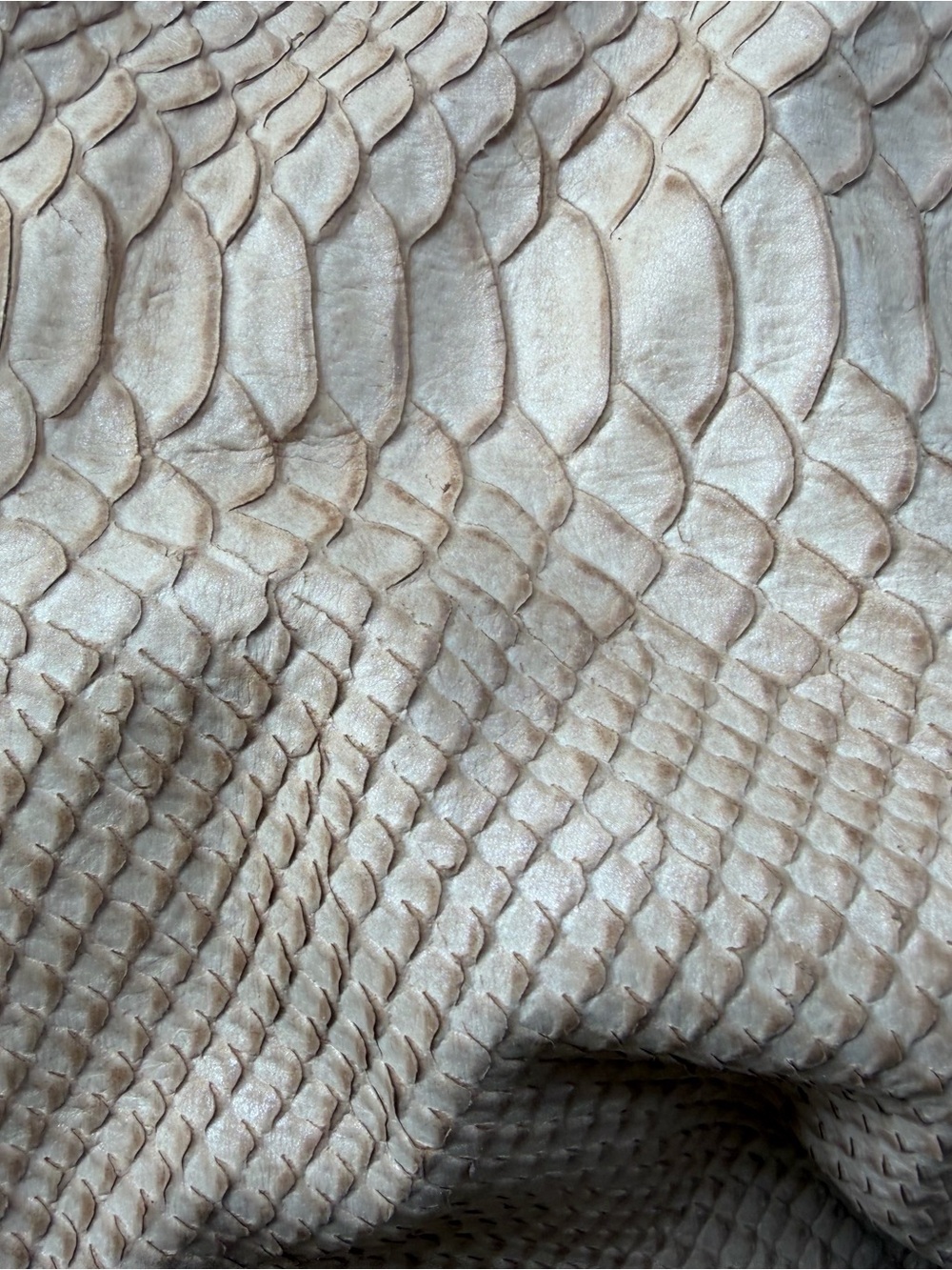 Coach Beige Python-Embossed Leather Shoulder Hobo - Picture 7 of 13